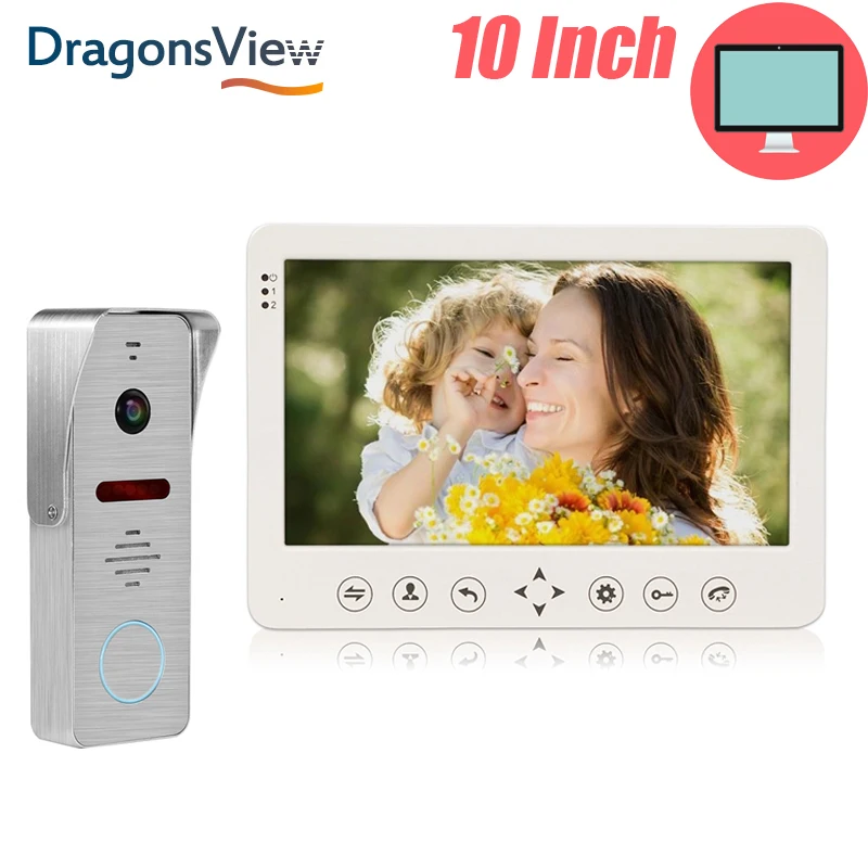 Dragonsview 10 inch Indoor Monitor Wired Video Door Phone Video Intercom System With Recording Motion Detection Security System
Dragonsview 10 inch Indoor Monitor Wired Video Door Phone Video Intercom System With Recording Motion Detection Security System