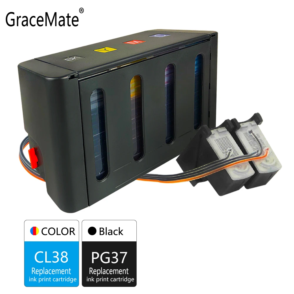 GraceMate Replacement for Canon PG37 CL38 CISS Bulk Ink IP1800 IP1900 IP250 IP2600 MP140 MP190 MP210 MP220 MX300 MX310 Printer
GraceMate Replacement for Canon PG37 CL38 CISS Bulk Ink IP1800 IP1900 IP250 IP2600 MP140 MP190 MP210 MP220 MX300 MX310 Printer