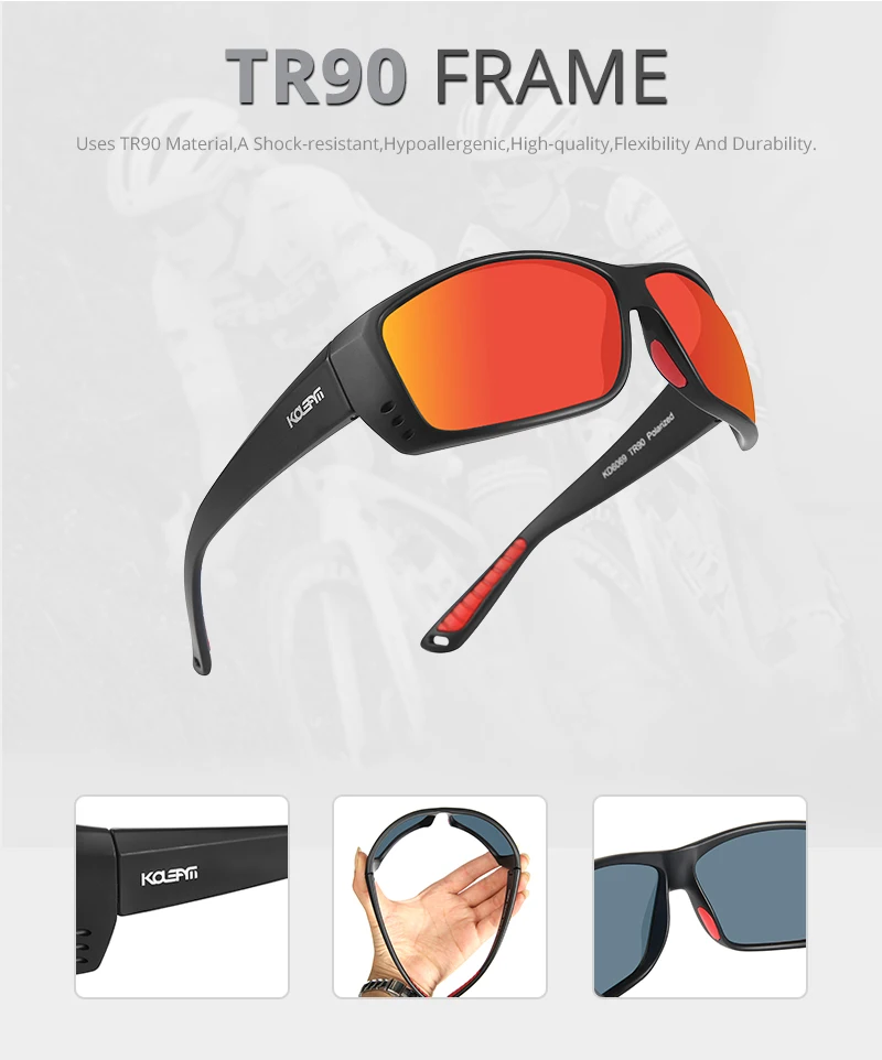 KDEAM LUXURY Fishing Sunglasses Men Sport TR90 Frame Polarized Reflective Coating Lens 5 Colors Women Eyewear UV400 KD6069 KDEAM LUXURY Fishing Sunglasses Men Sport TR90 Frame Polarized Reflective Coating Lens 5 Colors Women Eyewear UV400 KD6069