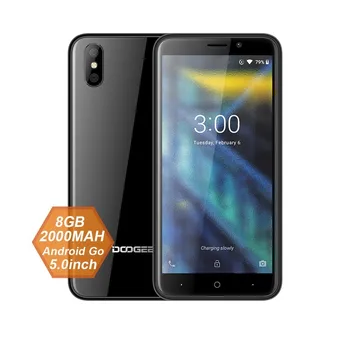 

DOOGEE X50 Smartphone 1GB RAM 8GB ROM 5.0" MTK6580M Quad Core Android GO Dual Cameras 2000mAh Dual SIM 3G WCDMA Mobile Phone