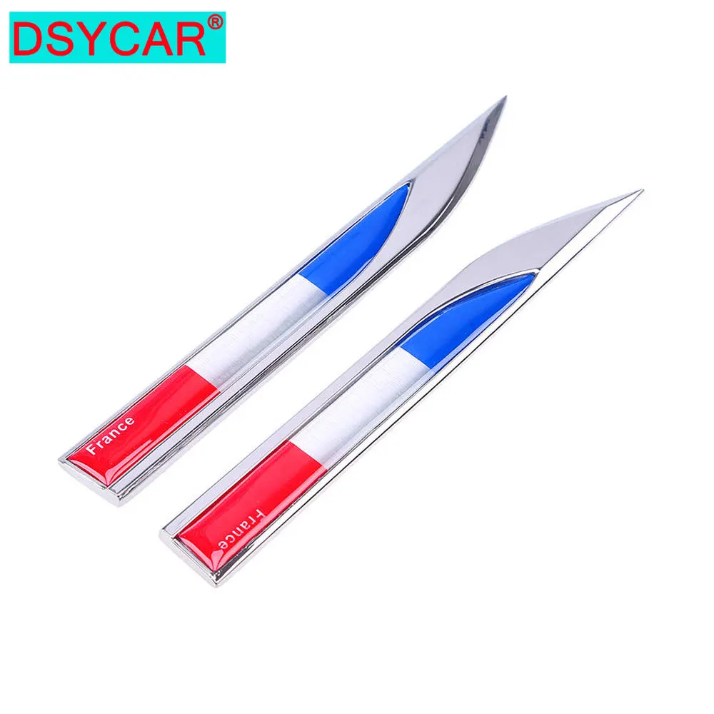 DSYCAR 1 пара 3D металлический украшение автомобиля металла клей Французский флаг