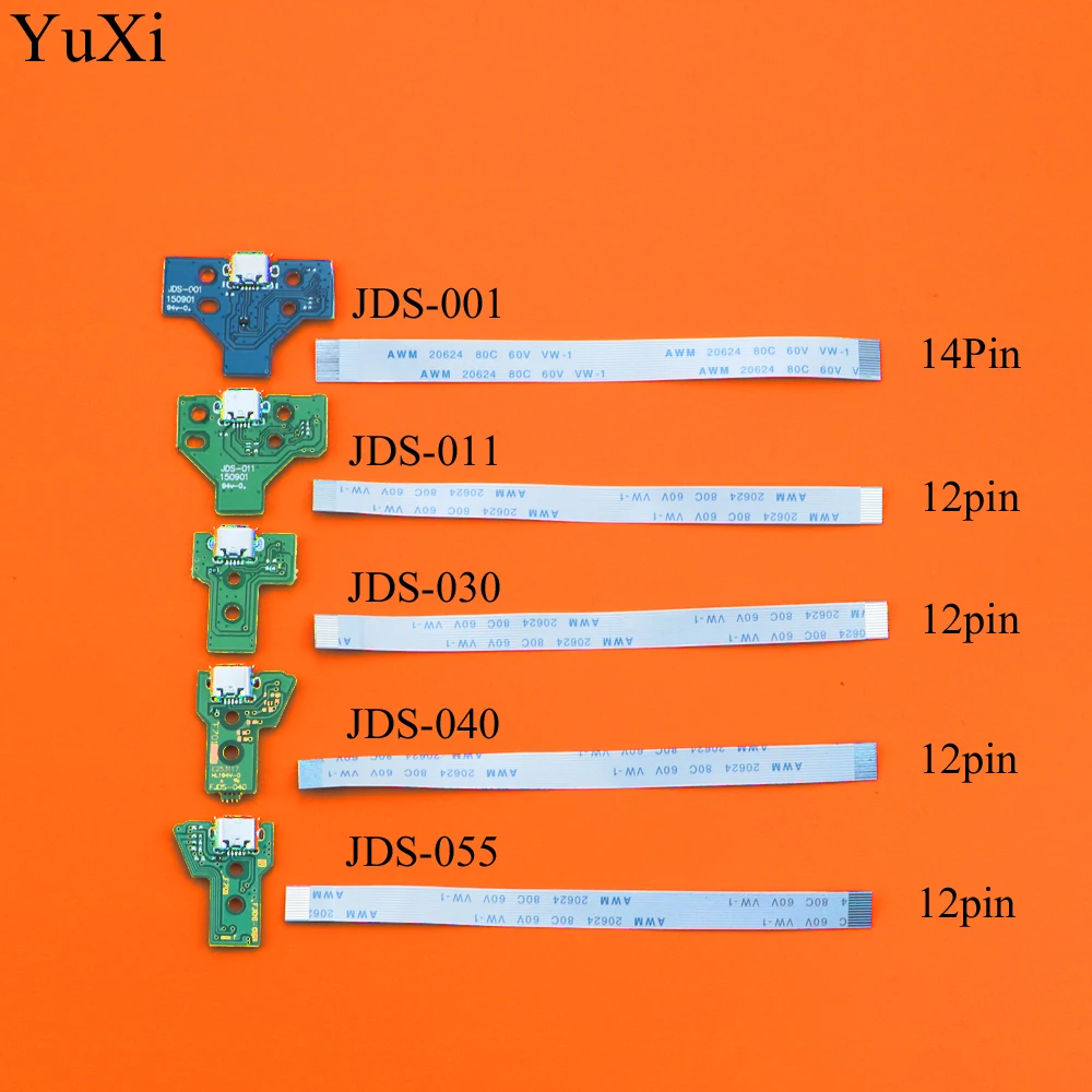 YuXi For PS4 Controller USB Charging Port Socket Board charger board with flex ribbon cable 12Pin JDS 011 JDS-030 JDS-040 055
YuXi For PS4 Controller USB Charging Port Socket Board charger board with flex ribbon cable 12Pin JDS 011 JDS-030 JDS-040 055