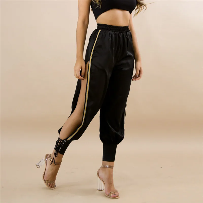 Women's Pants Loose Women Splice Split Sexy Bandage Sports High Waist Casual Beam Foot Pantalones Mujer Hip Hop 5#4
Women's Pants Loose Women Splice Split Sexy Bandage Sports High Waist Casual Beam Foot Pantalones Mujer Hip Hop 5#4