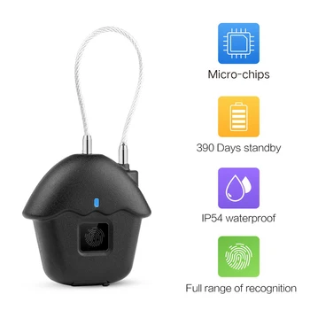 Rechargeable Intelligent Keyless Fingerprint Lock USB Smart Lock IP54 Waterproof Anti-theft Padlock Carry Luggage Case Lock
Rechargeable Intelligent Keyless Fingerprint Lock USB Smart Lock IP54 Waterproof Anti-theft Padlock Carry Luggage Case Lock