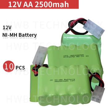 10 PCS/lot 12V AA 1800mAh ni-mh battery pack Rechargeable battery with plug free shipping 
10 PCS/lot 12V AA 1800mAh ni-mh battery pack Rechargeable battery with plug free shipping