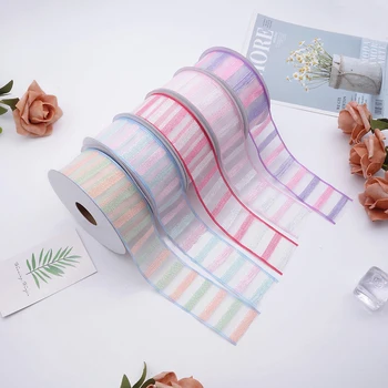 3.8cm 20yards Rainbow Stripe Organza Double Color Three-color Stripe Ribbon Handcraft Hair Accessories DIY Material Accessories
3.8cm 20yards Rainbow Stripe Organza Double Color Three-color Stripe Ribbon Handcraft Hair Accessories DIY Material Accessories