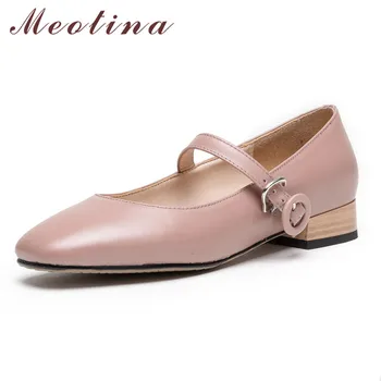 Meotina Women Flats Mary Tanes Shoes Natural Genuine Leather Flat Shoes Cow Leather Buckle Square Toe Shoes Lady Fall Size 34-39
Meotina Women Flats Mary Tanes Shoes Natural Genuine Leather Flat Shoes Cow Leather Buckle Square Toe Shoes Lady Fall Size 34-39