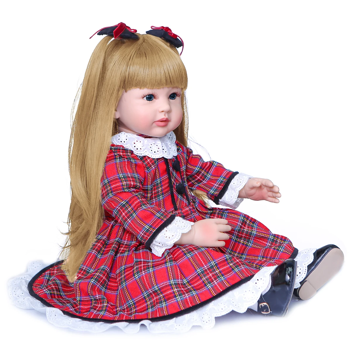 24 Inch Golden Long-Hair reborn toddler Baby doll beautiful red plaid skirt princess dress toy creative gift
24 Inch Golden Long-Hair reborn toddler Baby doll beautiful red plaid skirt princess dress toy creative gift