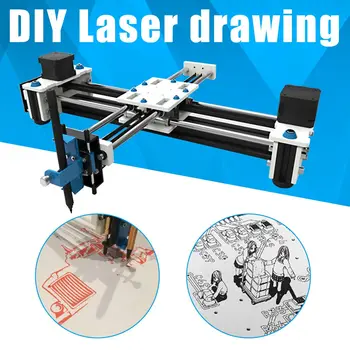 

Hot Sale Mini XY 2 Axis CNC Plotter Pen USB DIY Laser Drawing Machine Engraving Area Desktop Drawing Writing Robot 280x200mm