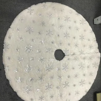 122cm Christmas Tree Skirt with Snowflakes White Christmas Decorations for Home
122cm Christmas Tree Skirt with Snowflakes White Christmas Decorations for Home