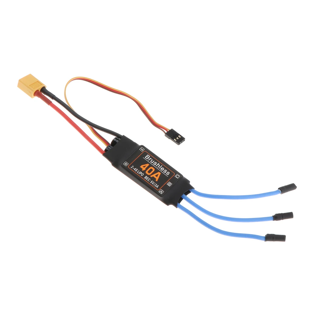 40A Brushless ESC Motor XT60 Plug Durable RC Airplanes Toys Accessories 40A Brushless ESC Motor XT60 Plug Durable RC Airplanes Toys Accessories