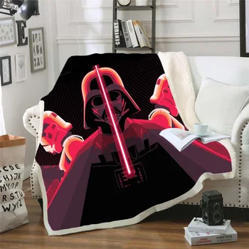 Star Wars Funny Character Blanket 3D Print Sherpa Blanket on Bed Home Textiles Dreamlike Style 02 
Star Wars Funny Character Blanket 3D Print Sherpa Blanket on Bed Home Textiles Dreamlike Style 02