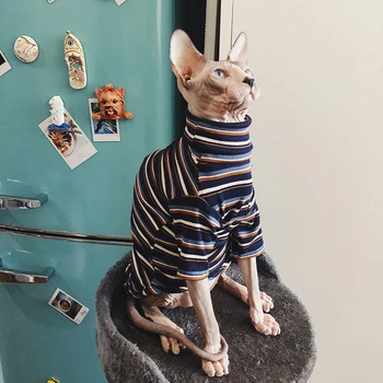 Cat Clothes for Sphinx Clothes Hairless Cat Clothes Striped Clothing Warm Knitted Sweater Pet Clothes Cat Supplier XS to XL
Cat Clothes for Sphinx Clothes Hairless Cat Clothes Striped Clothing Warm Knitted Sweater Pet Clothes Cat Supplier XS to XL