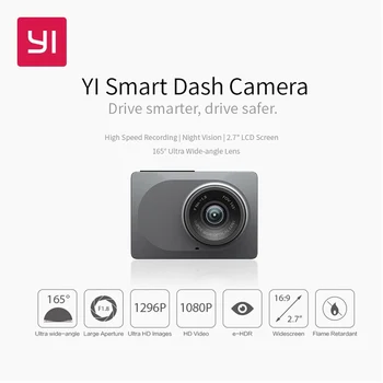 

YI Smart Dash Camera Video Recorder WiFi Full HD Car DVR Cam Night Vision 1080P 2.7" 165 Degree Camera For Car Recording
