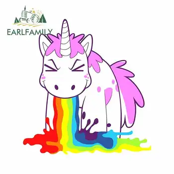 EARLFAMILY 13cm x 12.1cm for 'Unicorn 'I Puke Rainbows!'' Car Stickers Vinyl Car Sticker Fashion Decals Body for Car Waterproof 
EARLFAMILY 13cm x 12.1cm for 'Unicorn 'I Puke Rainbows!'' Car Stickers Vinyl Car Sticker Fashion Decals Body for Car Waterproof