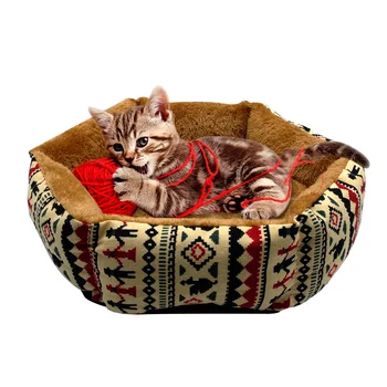 

new Soft Cat Bed House Warm Pet Puppy Dog Bed Kennel Nest Mat Cushion For Small mascotas Dogs Kitten Printed Pet cama para perro