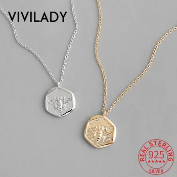 VIVILADY 925 Sterling Silver Irregular Round Emboss Bee Dangle Women Pendant Necklace Trendy Female Birthday Jewelry Bijoux Gift
VIVILADY 925 Sterling Silver Irregular Round Emboss Bee Dangle Women Pendant Necklace Trendy Female Birthday Jewelry Bijoux Gift