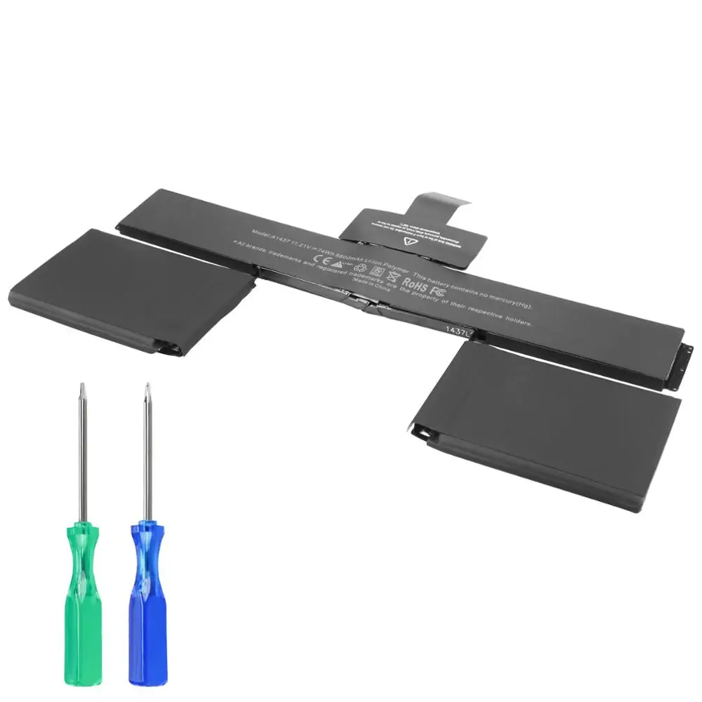 74Wh A1437 Аккумулятор для ноутбука Apple MacBook Pro 13 "13,3" Retina A1425 (конец 2012) 020-7653-A MD101LL/A MD102LL/A с инструментами
74Wh A1437 Аккумулятор для ноутбука Apple MacBook Pro 13 "13,3" Retina A1425 (конец 2012) 020-7653-A MD101LL/A MD102LL/A с инструментами