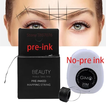 Pre-Inked Brow Mapping String Microshading eyebrow thread 10m Measuring locktion line with ink for microblading permanent makeup
