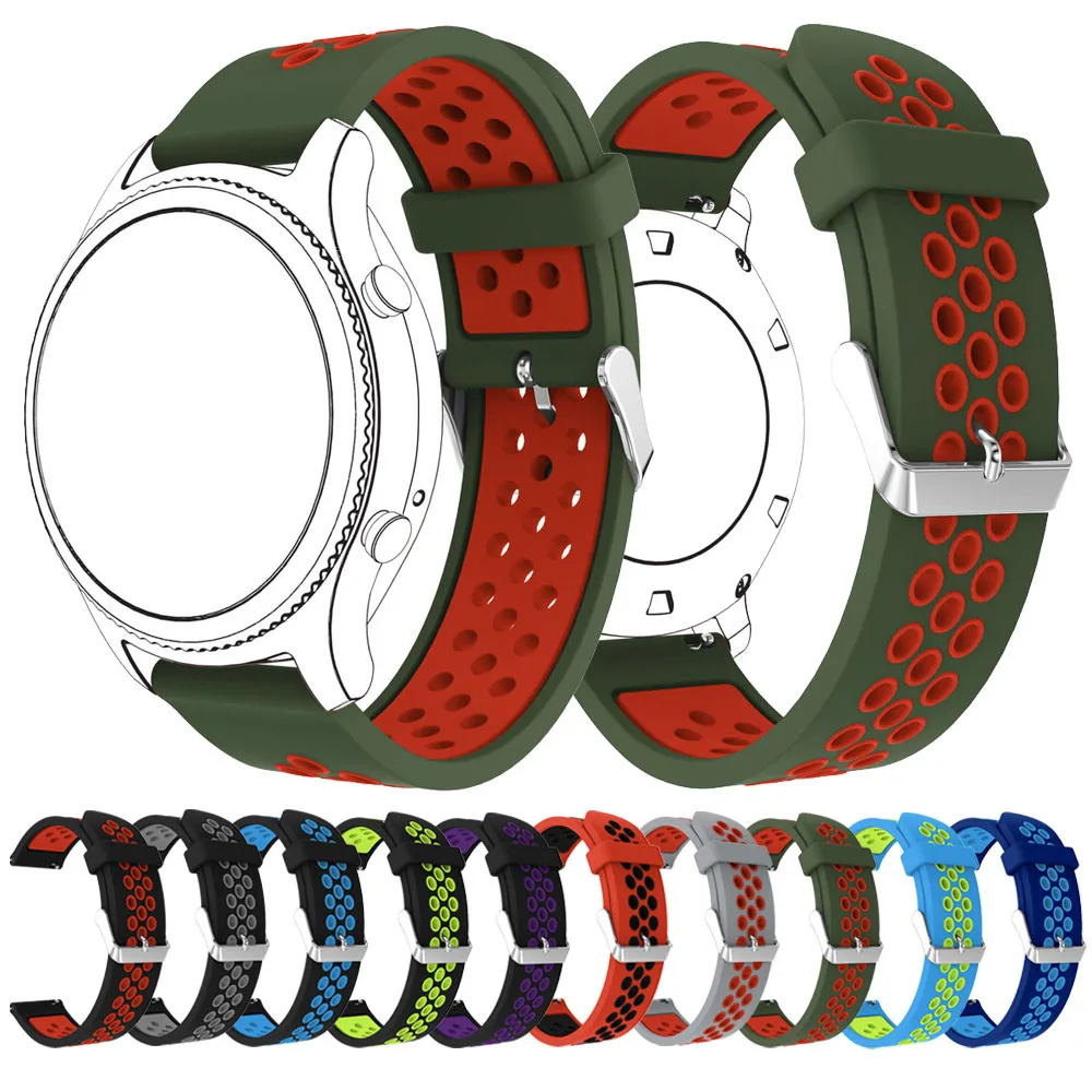 Ouhaobin 22 мм ремешок для samsung gear S3 классический спортивный силиконовый браслет умных