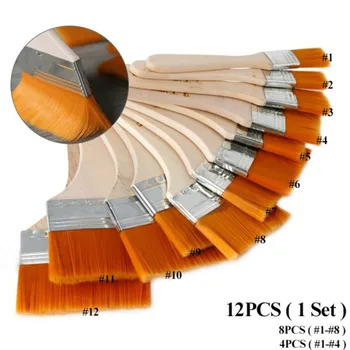 12pcs/set Home Tool Wall Decor Reusable Barbecue Nylon Gouache With Wood Handles Oil Painting Gift For Children Paint Brush
12pcs/set Home Tool Wall Decor Reusable Barbecue Nylon Gouache With Wood Handles Oil Painting Gift For Children Paint Brush