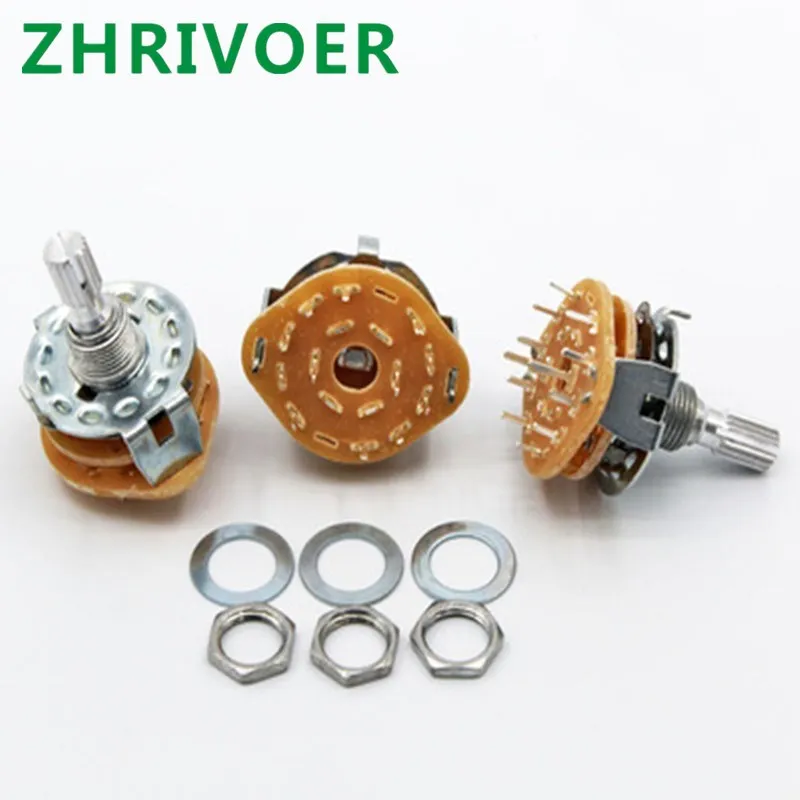 5PCS RS25 Shaft Panel Mount 1P11T 2P4T 2P5T 2P6T 3P3T 3P4T 4P3T Rotary Switch Selector Band
5PCS RS25 Shaft Panel Mount 1P11T 2P4T 2P5T 2P6T 3P3T 3P4T 4P3T Rotary Switch Selector Band