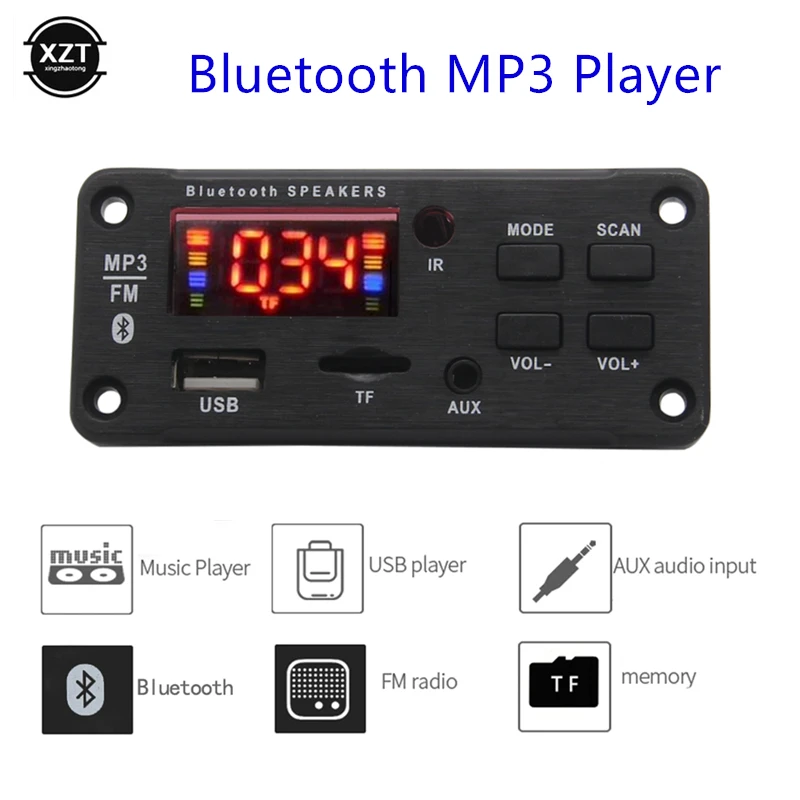 Mini Wireless Bluetooth 5.0 MP3 Music Player FM Radio Lossless WMA WAV USB IR TF AUX Audio Decoder Board Module Car Accessories
Mini Wireless Bluetooth 5.0 MP3 Music Player FM Radio Lossless WMA WAV USB IR TF AUX Audio Decoder Board Module Car Accessories