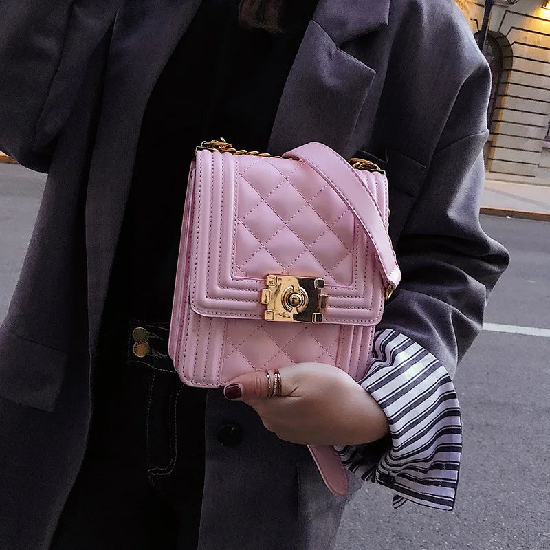 2019 New Style Stereo Verticle Square Sling Bag Europe And America Style Rhombus Lock Chain WOMEN'S Bag
2019 New Style Stereo Verticle Square Sling Bag Europe And America Style Rhombus Lock Chain WOMEN'S Bag