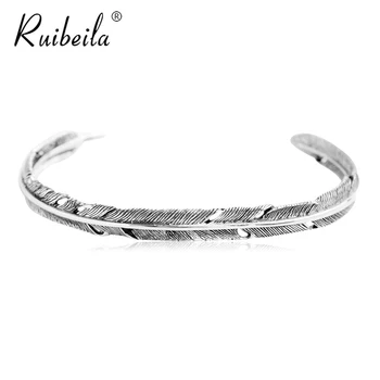 New authentic 925 silver Indian retro personality feather opening bracelet men and women couple bracelet jewelry gift 
New authentic 925 silver Indian retro personality feather opening bracelet men and women couple bracelet jewelry gift
