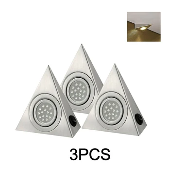 

Stainless Steel Downlight Triangle LED Closet Cabinet Lamp Kitchen Under Cabinet Lighting Led Light For Wardrobe Cupboard