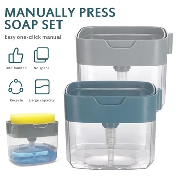 2020 Liquid Soap Dispenser 2 Layers Soap Pump Sponge Caddy Creative Kitchen 2-in-1 Manual Press ABS Liquid Soap Dispensers New
2020 Liquid Soap Dispenser 2 Layers Soap Pump Sponge Caddy Creative Kitchen 2-in-1 Manual Press ABS Liquid Soap Dispensers New