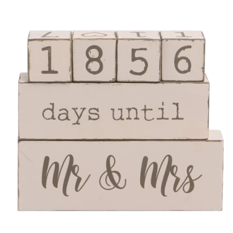 Countdown Calendar Blocks Sign - Counting Down Days Until Mr & Mrs - Wooden Engagement Gift Set for Engaged Couples - Rustic ,6
Countdown Calendar Blocks Sign - Counting Down Days Until Mr & Mrs - Wooden Engagement Gift Set for Engaged Couples - Rustic ,6