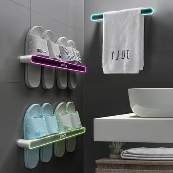 Wall-Mounted Towel Rack Shoes Rack Storage Shelf Organizer For Kitchen Free Punching Household Bathroom Storage Accessories Hook
Wall-Mounted Towel Rack Shoes Rack Storage Shelf Organizer For Kitchen Free Punching Household Bathroom Storage Accessories Hook