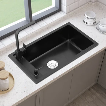 Granite Composite Kitchen Sink Single Bowl Matte Black Quartz Basin Undermount Side Faucet For Kitchen Fixture With Accessories
Granite Composite Kitchen Sink Single Bowl Matte Black Quartz Basin Undermount Side Faucet For Kitchen Fixture With Accessories