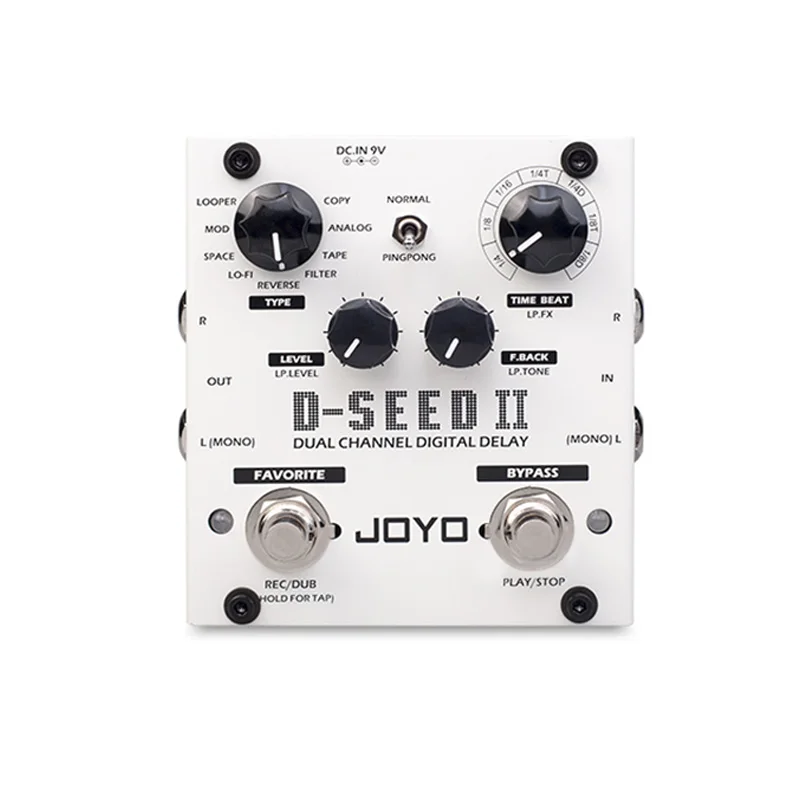 

JOYO D - SEED II Space LO-FI Filter Tape Copy Analog Modulation Reverse Delay Guitar Pedal with LOOPER Function Guitar Accessory