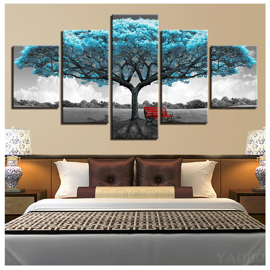 5D DIY Diamond Painting 5 Panel Blue Big Tree Red Chair Diamond Embroidery Rhinestones Full Square Round Drill Diamonds Mosaic
5D DIY Diamond Painting 5 Panel Blue Big Tree Red Chair Diamond Embroidery Rhinestones Full Square Round Drill Diamonds Mosaic