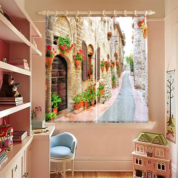 Customed Blackout Curtains 3d City Street View Pattern Decorative Small Curtains Thicken Fabric Short Curtain for Small Windows 
Customed Blackout Curtains 3d City Street View Pattern Decorative Small Curtains Thicken Fabric Short Curtain for Small Windows