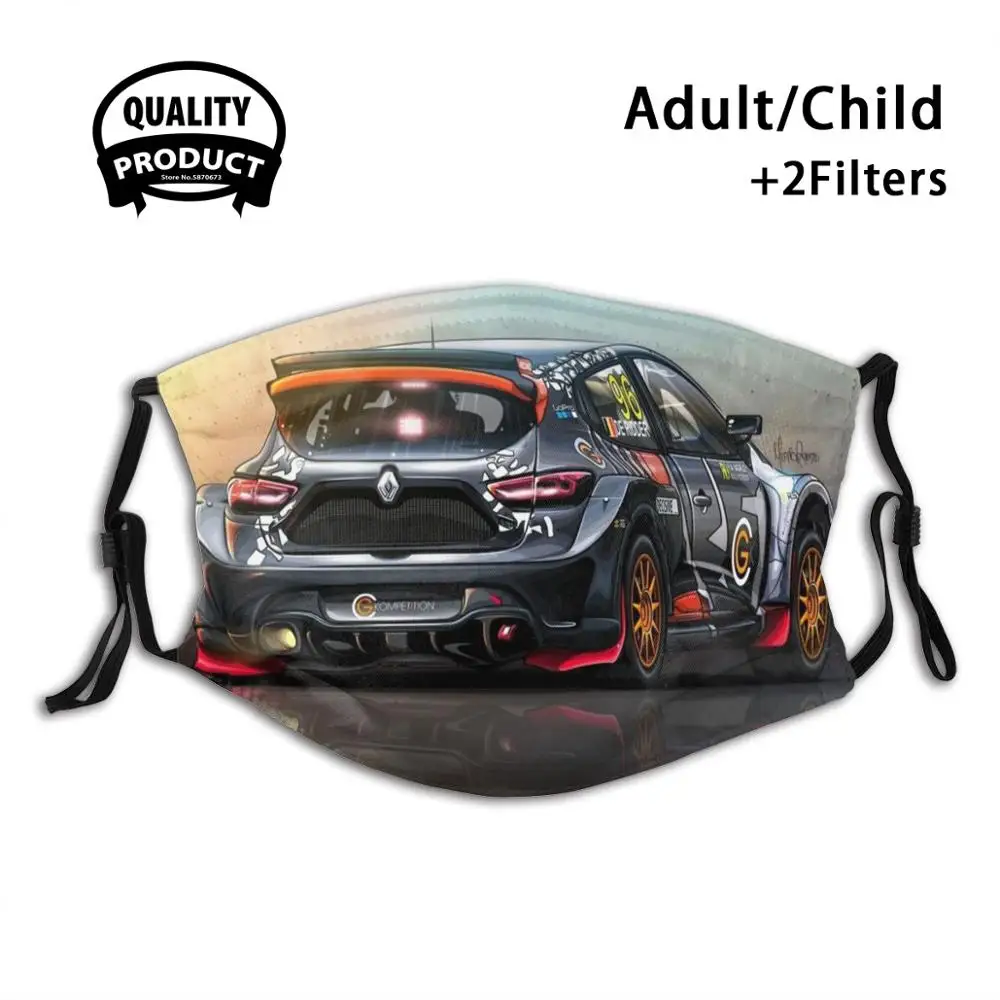 Guillaume De Ridder'S Renault Clio R.S. Rx многоразовая маска для рта фильтр мужчин женщин детей