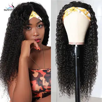 Headband Wig Full Machine Made Afro Wig with Headbands 130% Remy Curly Scarf Wigs Natural Glueless Long Wigs Human Hair Admutty 
Headband Wig Full Machine Made Afro Wig with Headbands 130% Remy Curly Scarf Wigs Natural Glueless Long Wigs Human Hair Admutty