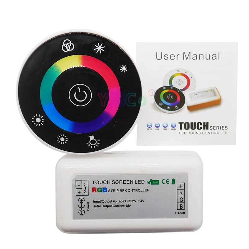 DC12V-24V RGB LED Touch Round Controller 18A 7 Keys RF Remote controller for 3528 2835 5050 LED strip lights tape
DC12V-24V RGB LED Touch Round Controller 18A 7 Keys RF Remote controller for 3528 2835 5050 LED strip lights tape