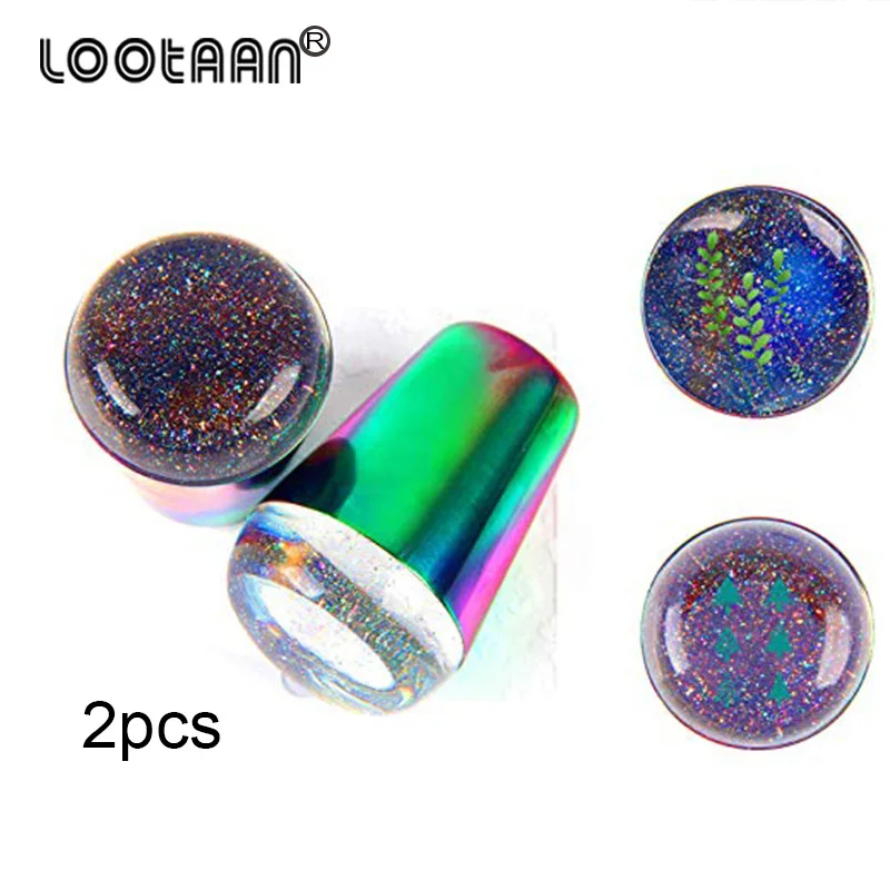 Lootaan Manicure stamp 2 pieces of transparent jelly seal nail art transparent soft color handle shiny stamp with scraper
Lootaan Manicure stamp 2 pieces of transparent jelly seal nail art transparent soft color handle shiny stamp with scraper