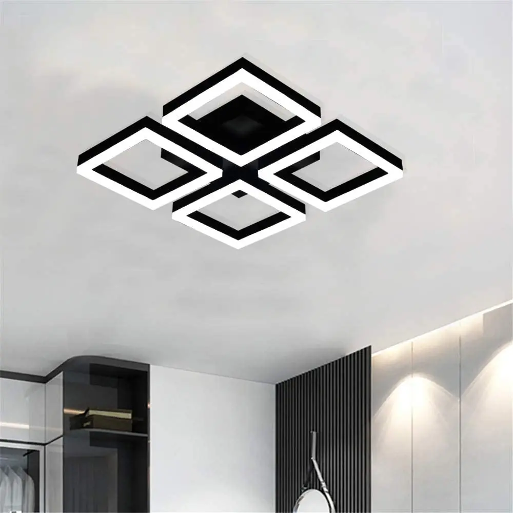Ganeed LED Modern Ceiling Lights Square Black Remote Control Dimmable Lamp Decor Lighting for Living Dining Room Bedroom Home
Ganeed LED Modern Ceiling Lights Square Black Remote Control Dimmable Lamp Decor Lighting for Living Dining Room Bedroom Home