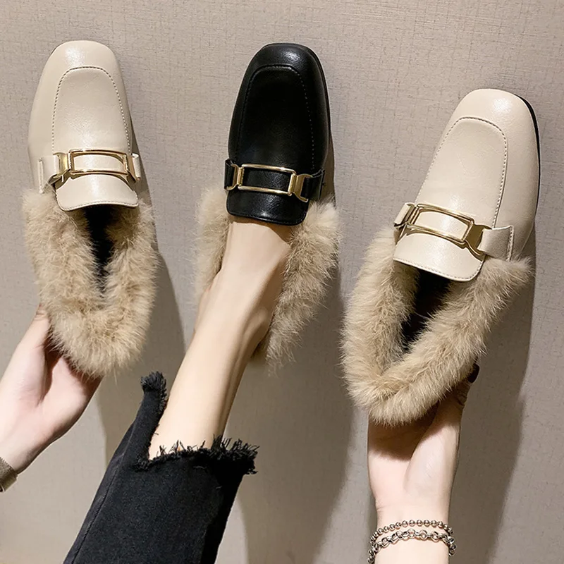 Loafers Fur Slip On Shoes For Women Autumn Square Toe 2019 Fashion Women's All-Match Casual Female Sneakers Slip-on Fall New
Loafers Fur Slip On Shoes For Women Autumn Square Toe 2019 Fashion Women's All-Match Casual Female Sneakers Slip-on Fall New