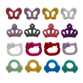 50mm silicone Teether Large Hello Kitty Pendant Teether - car butterfly Angel cartoon Mini silicone Teethers
50mm silicone Teether Large Hello Kitty Pendant Teether - car butterfly Angel cartoon Mini silicone Teethers