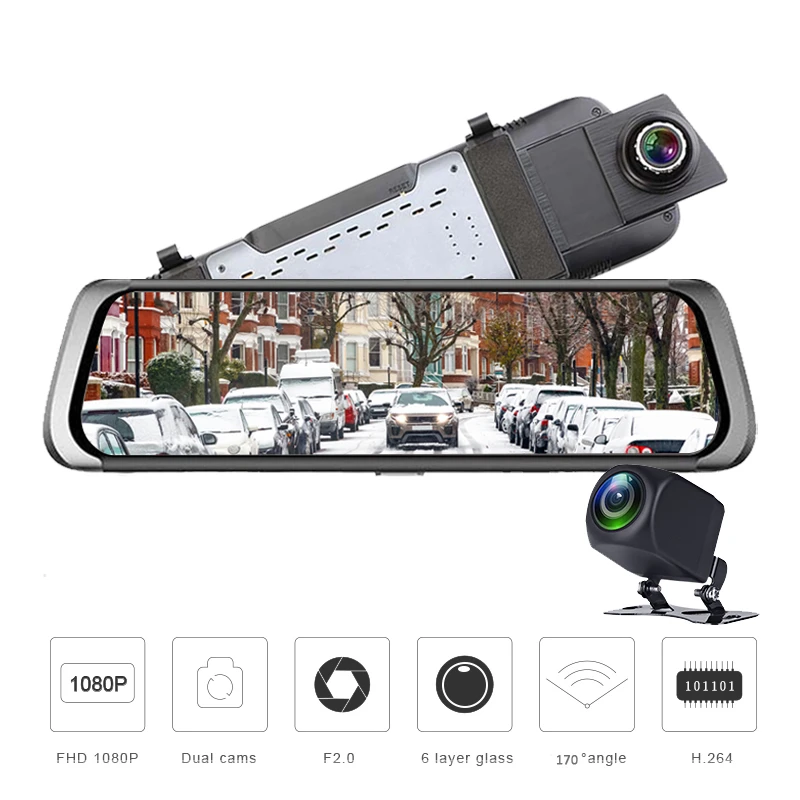 F800 10" Touch Screen Rearview Mirror Dash Camera 140° Wide Angle 1080P Dual Lens Dash cam Recorder car Video Registrar Camera
F800 10" Touch Screen Rearview Mirror Dash Camera 140° Wide Angle 1080P Dual Lens Dash cam Recorder car Video Registrar Camera