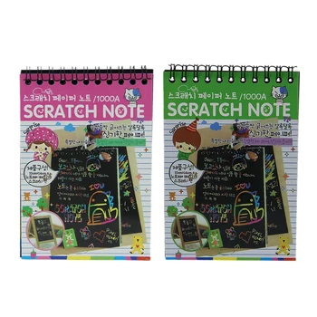 2pcs Scratch Note Black Cardboard Creative DIY Draw Sketch Notes For Kids Toy Notebook School Supplies(Pink) &(Green)
2pcs Scratch Note Black Cardboard Creative DIY Draw Sketch Notes For Kids Toy Notebook School Supplies(Pink) &(Green)