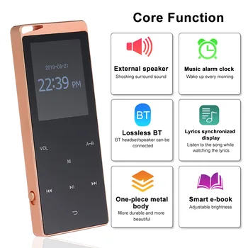 MP3 Player 16GB Portable Ultra-thin Digital Music Player TF Card Slot Touch Button FM Radio Bluetooth with 3.5mm Headphones
MP3 Player 16GB Portable Ultra-thin Digital Music Player TF Card Slot Touch Button FM Radio Bluetooth with 3.5mm Headphones
