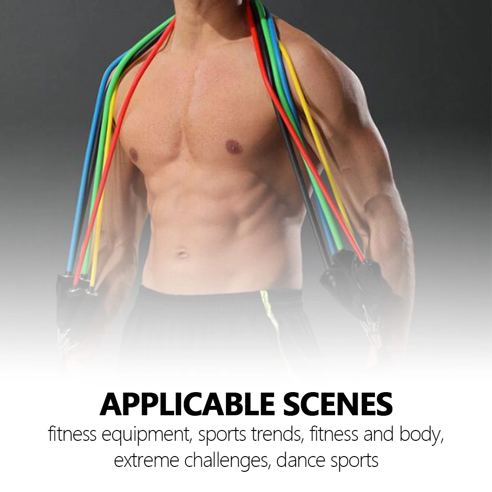 12pcs of 8 Shaped Fitness Pull Elastic Rubber Loops