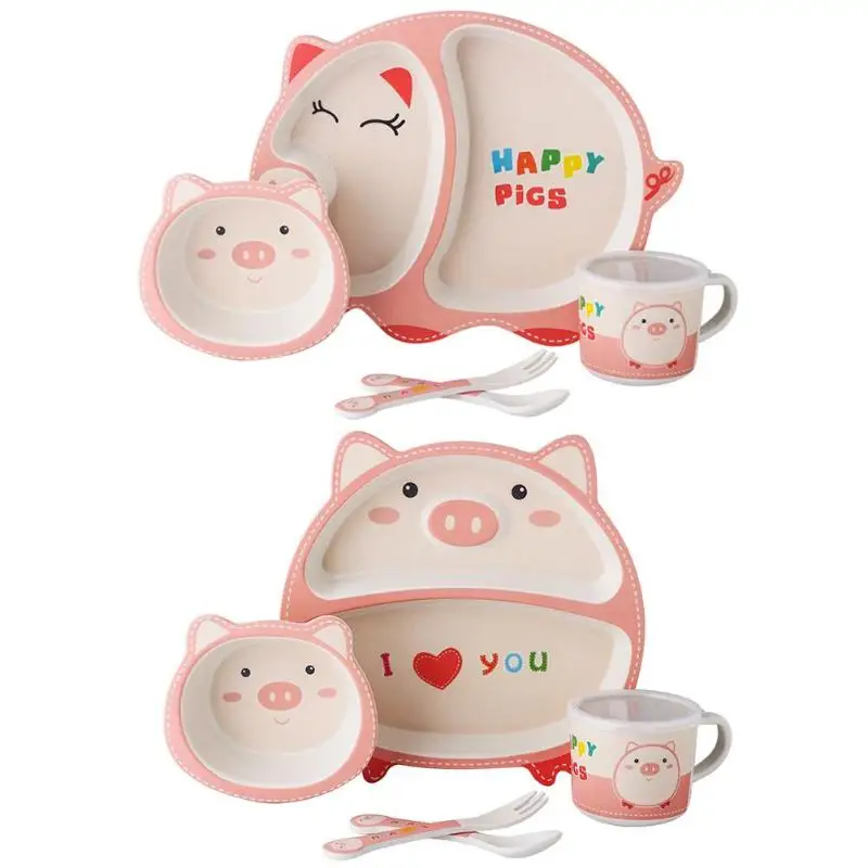 Baby Tableware Children Cartoon Bamboo Fiber Dinnerware with Bowl Fork Cup Spoon Very Small Amount of Organic Compounds
Baby Tableware Children Cartoon Bamboo Fiber Dinnerware with Bowl Fork Cup Spoon Very Small Amount of Organic Compounds