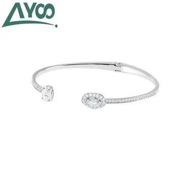 AYOO high quality new charm silver crystal simple round crystal temperament opening women's bracelet
AYOO high quality new charm silver crystal simple round crystal temperament opening women's bracelet